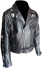 Classyak Men's Fashion Real Leather Motorbike Brando Jacket